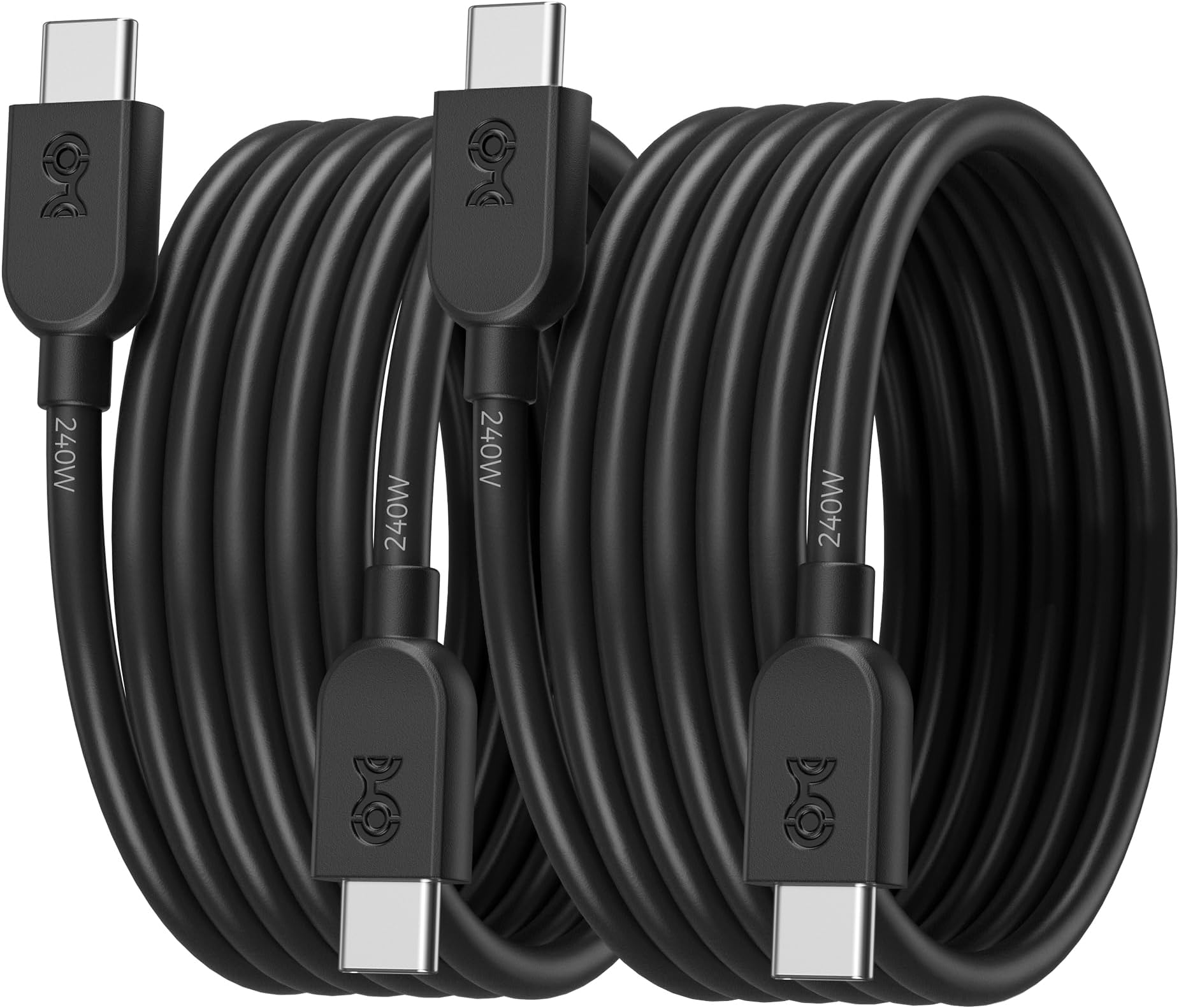 Cable Matters2-Pack, 240W USB-C 2.0 Charging Cable - 3ft, 201405-3x2