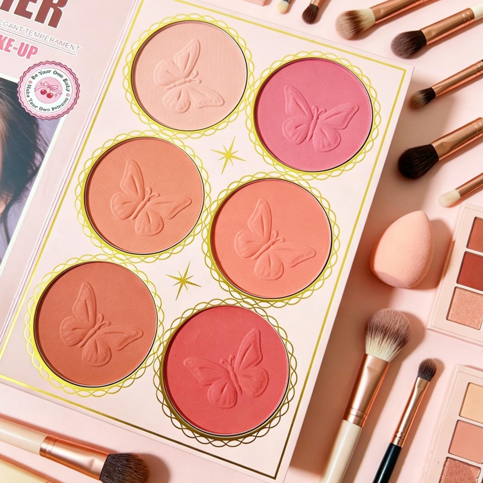 Libro Trucco Palette 6 A Lunga Durata E Alta Pigmentazione | Kit Lucidalabbra Ombretto E Contouring Per Donne Ragazze Viaggio Vita Quotidiana Appuntamenti Matrimonio Ballo Di Fine Anno