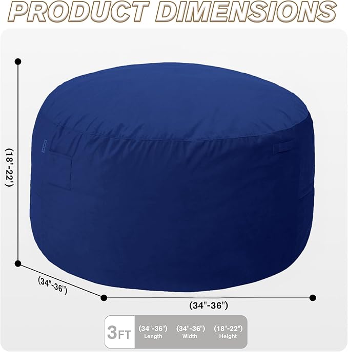Sillón Puff de Terciopelo con Relleno de Espuma de Memoria A miniatura 2