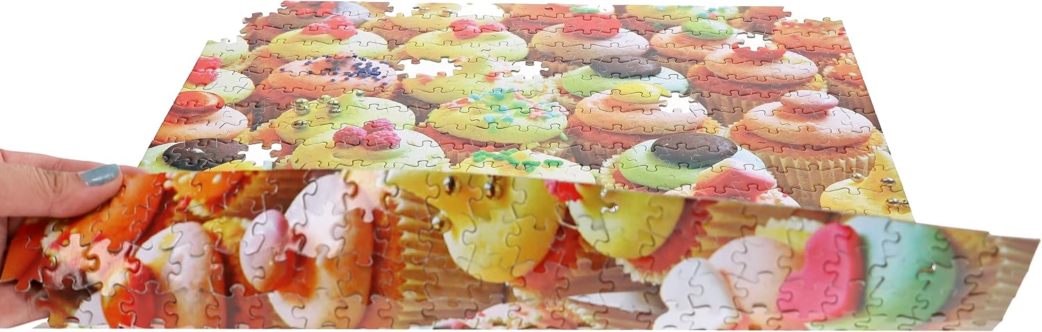 TDC Games World’s Most Difficult Jigsaw Puzzle, Double Sided Cupcakes - 500 pieces