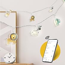 CozyHome Safari Guirlande lumineuse chambre enfant - Télécommande via App & 20 animaux Led Wifi I Prise USB 7m I Guirlande lumineuse chambre I Fairy lights decoration Guirlandes lumineuses interieur
