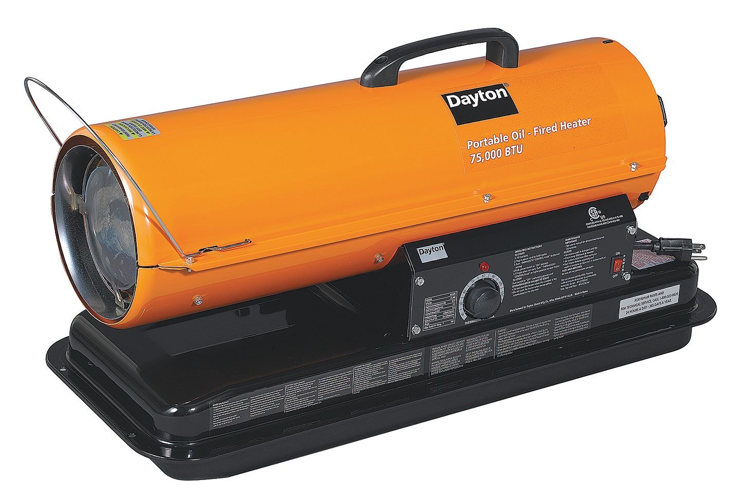 dayton portable oil fired heater