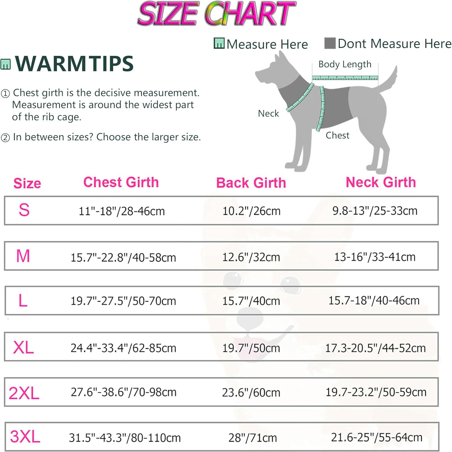 Dogcheer Warm Dog Coat, Christmas Dog Jacket Waterproof Puppy Winter Coat with Buckles, Reflective Adjustable Pet Snow Jacket Turtleneck Fleece Sweater for Small Medium Large Dogs - Pink, S - Image 6