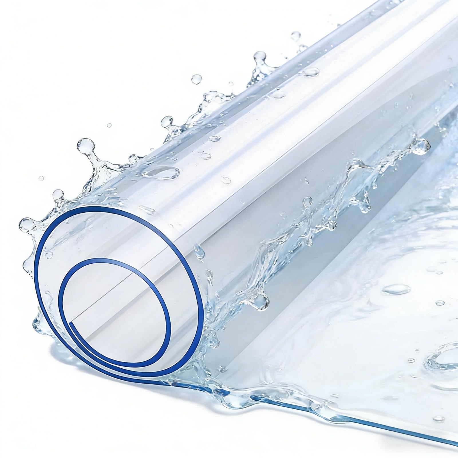 Plastic Table Cover 89 x 122 cm Wipe Clean Clear PVC Table Protector Anti Scratch for Dining Dresser, Office Desk Topper Pad, right angle