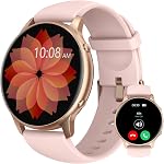 Montres intelligentes pour les femmes - Montre de fitness avec écran tactile 1,32'', compteur d'étape, SpO2 Moniteur de sommeil de fréquence cardiaque, suivi des activités IP68 Smartwatch étanche pour iOS Android
