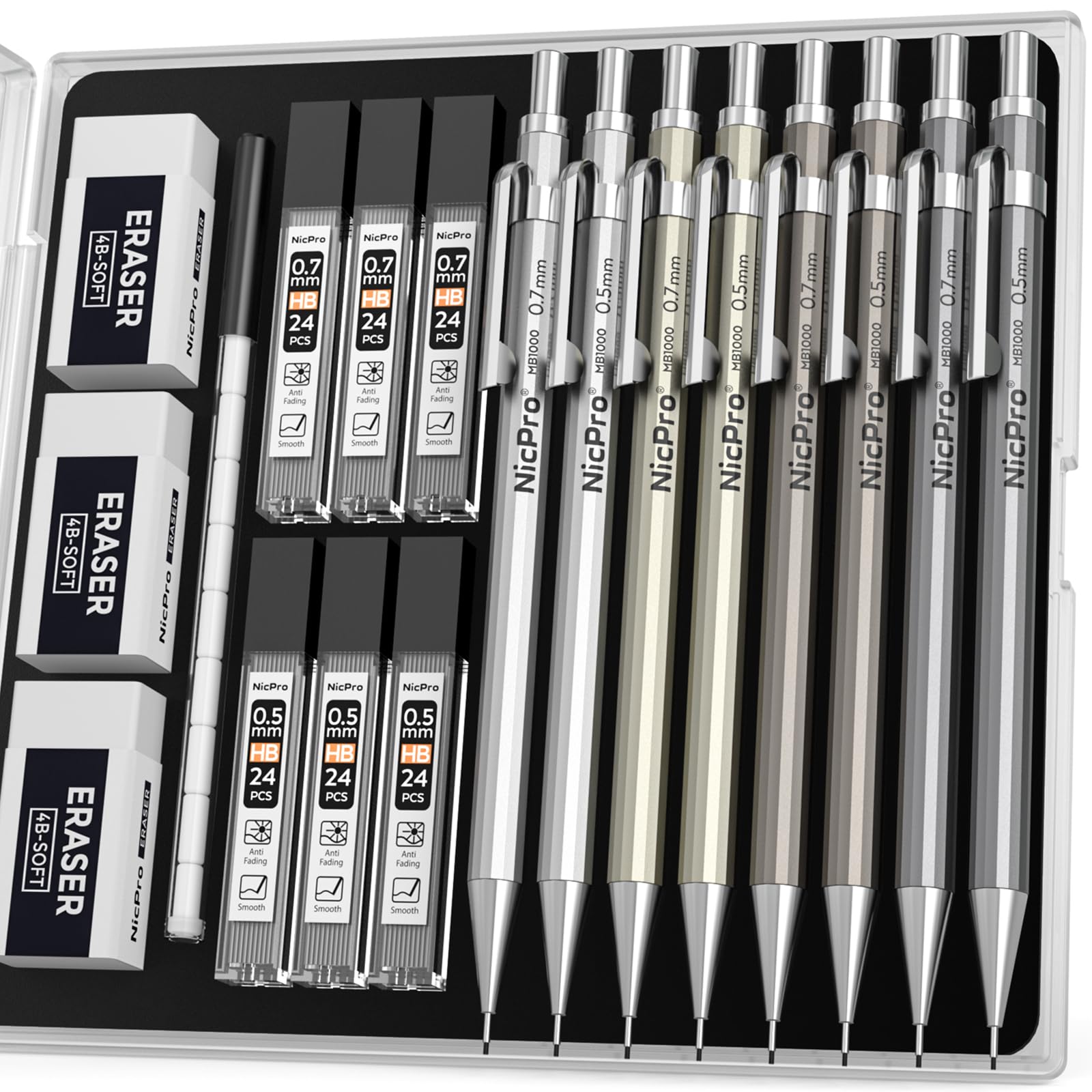 ProfessionalDentistry 5冊セット Amazon.com : Nicpro 8 Pack 0.5mm & 0.7mm Metal Mechanical Pencil