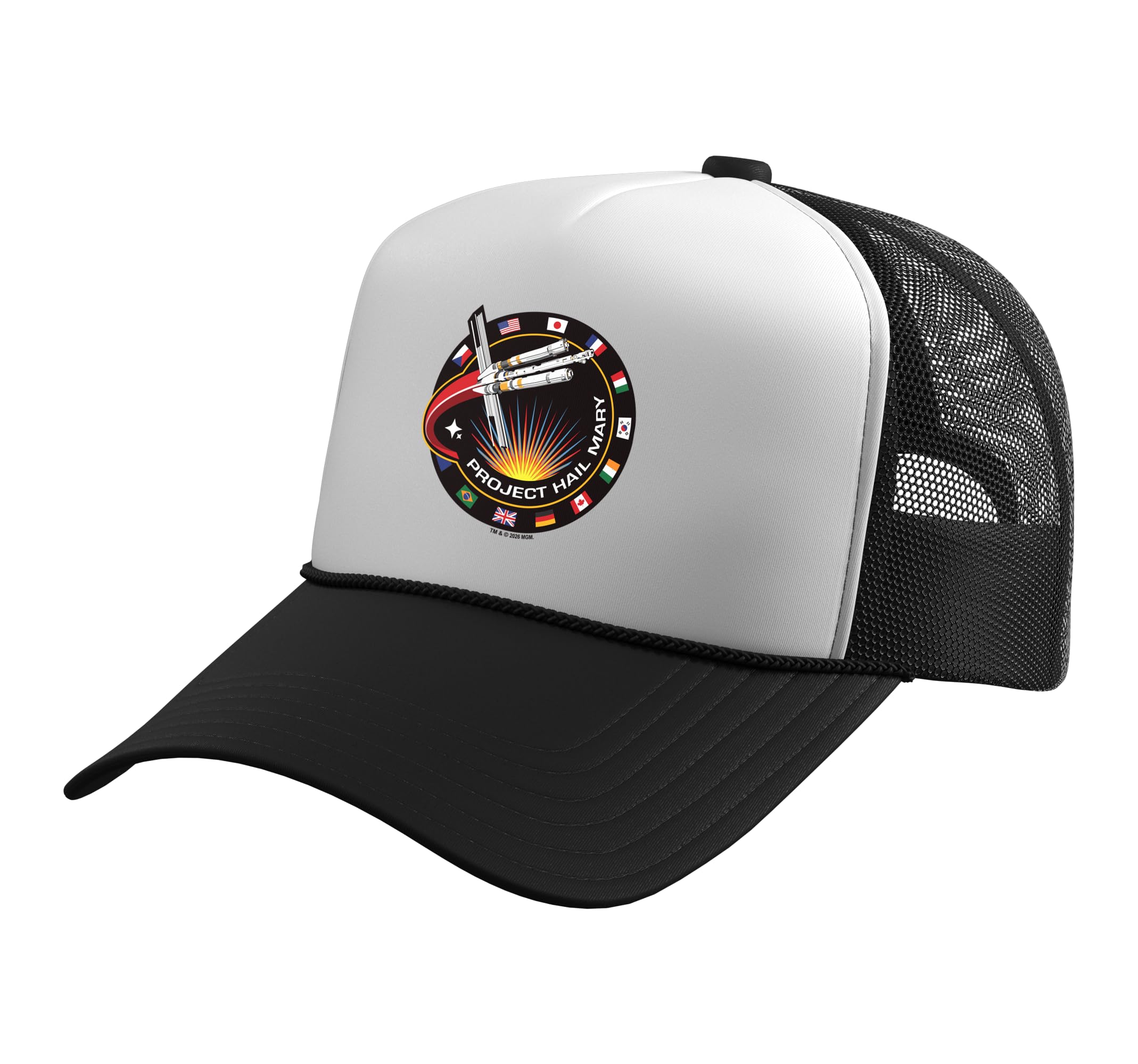 Project Hail Mary Spaceship Mission Badge Poster Trucker Hat with Adjustable Mesh Back