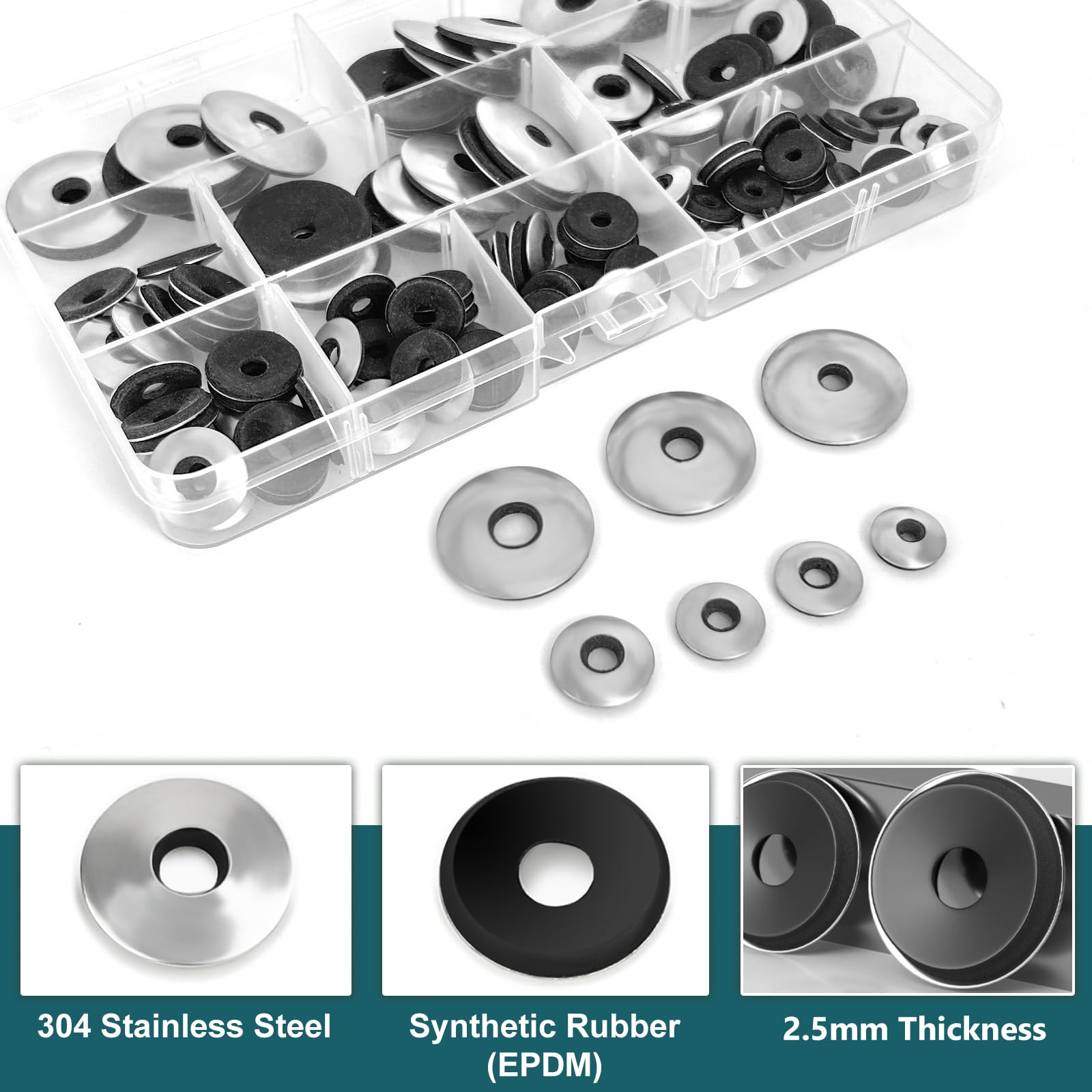 PD® sluitringen M5 met EPDM afdichting (6,8x19mm) | afdichtringen voor