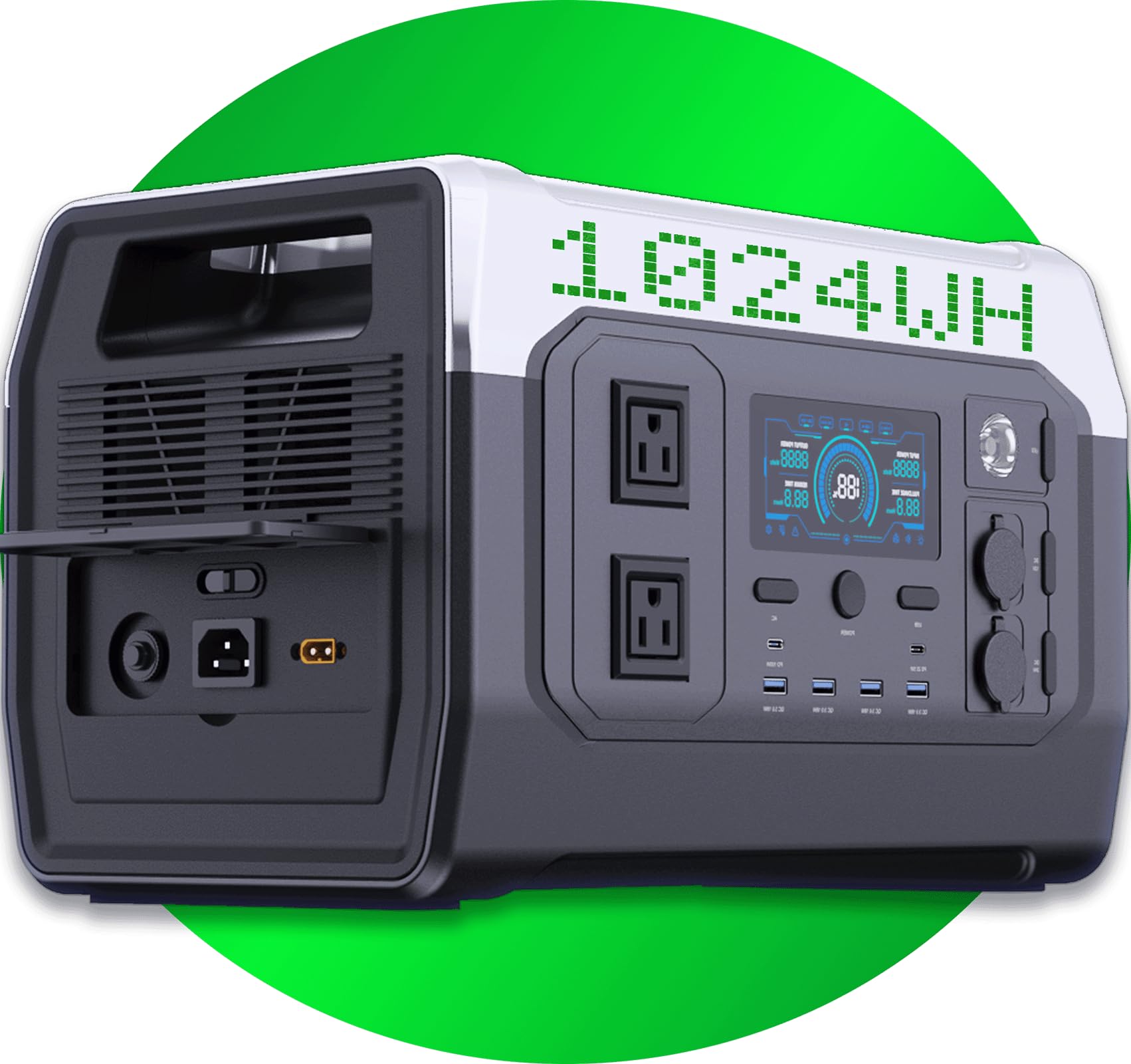 Amazon.com: Portable Power Station, 1600W (Peak 3200W) Solar