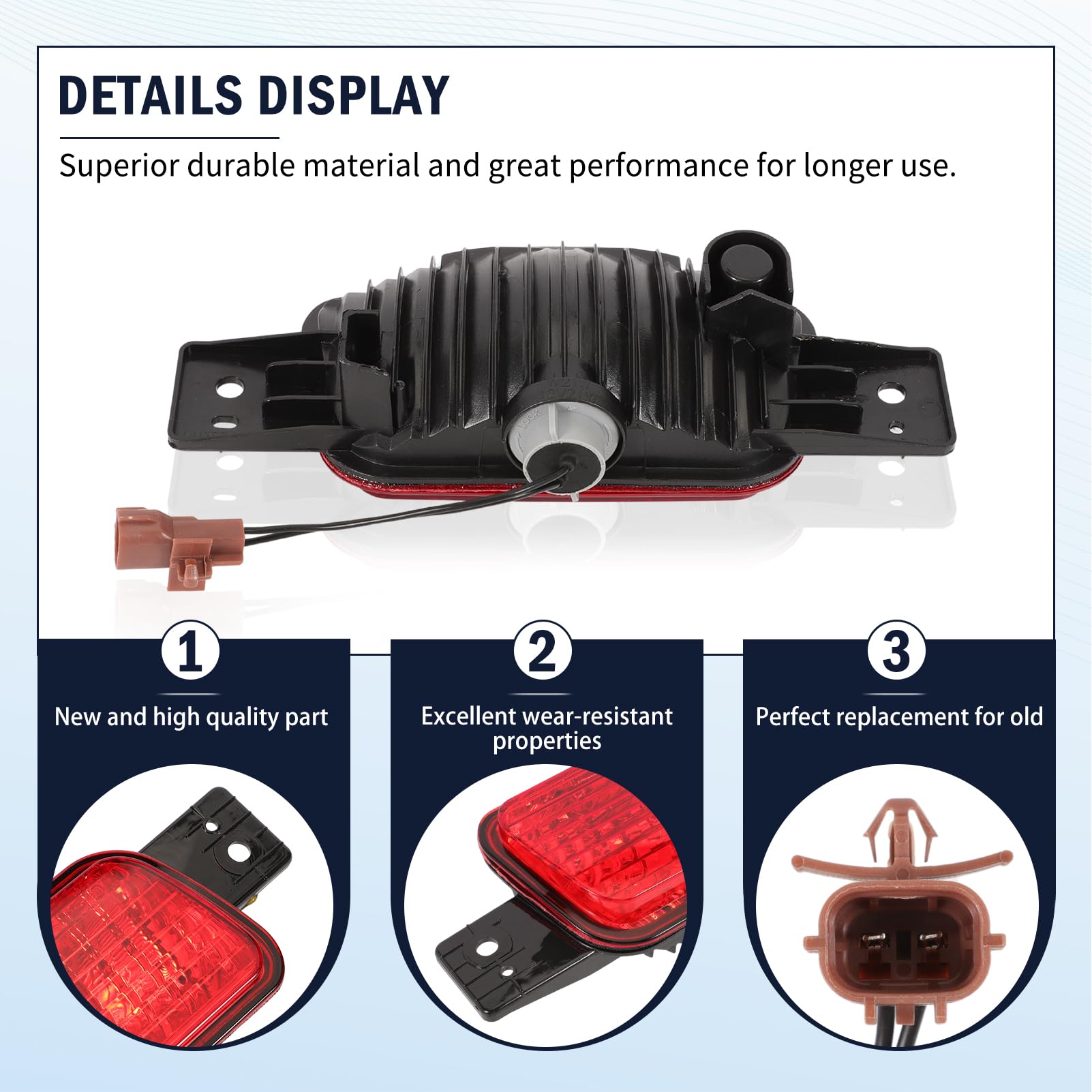 Fari antinebbia ZEALfix per Mitsubishi Pajero Montero 2007-2015, luci posteriori per ruota di scorta 8337A068