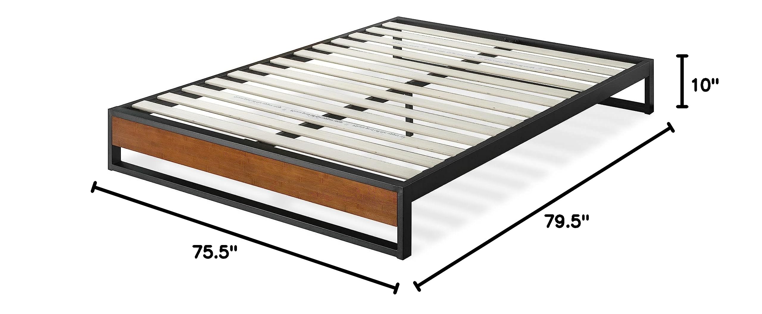 ZINUS GOOD DESIGN Award Winner Suzanne 10 Inch Bamboo and Metal ...