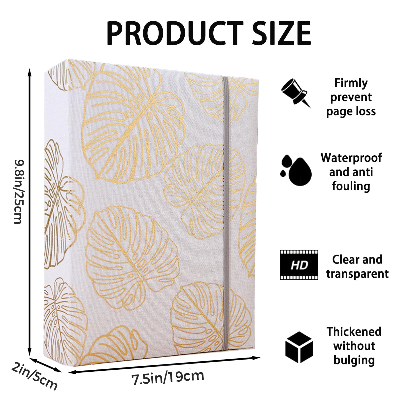 Photo Album 4x6 200 Photos Linen Cover Picture Photo Book for Family Wedding Anniversary Baby Vacation (200 Photos (4x6) - Image 2