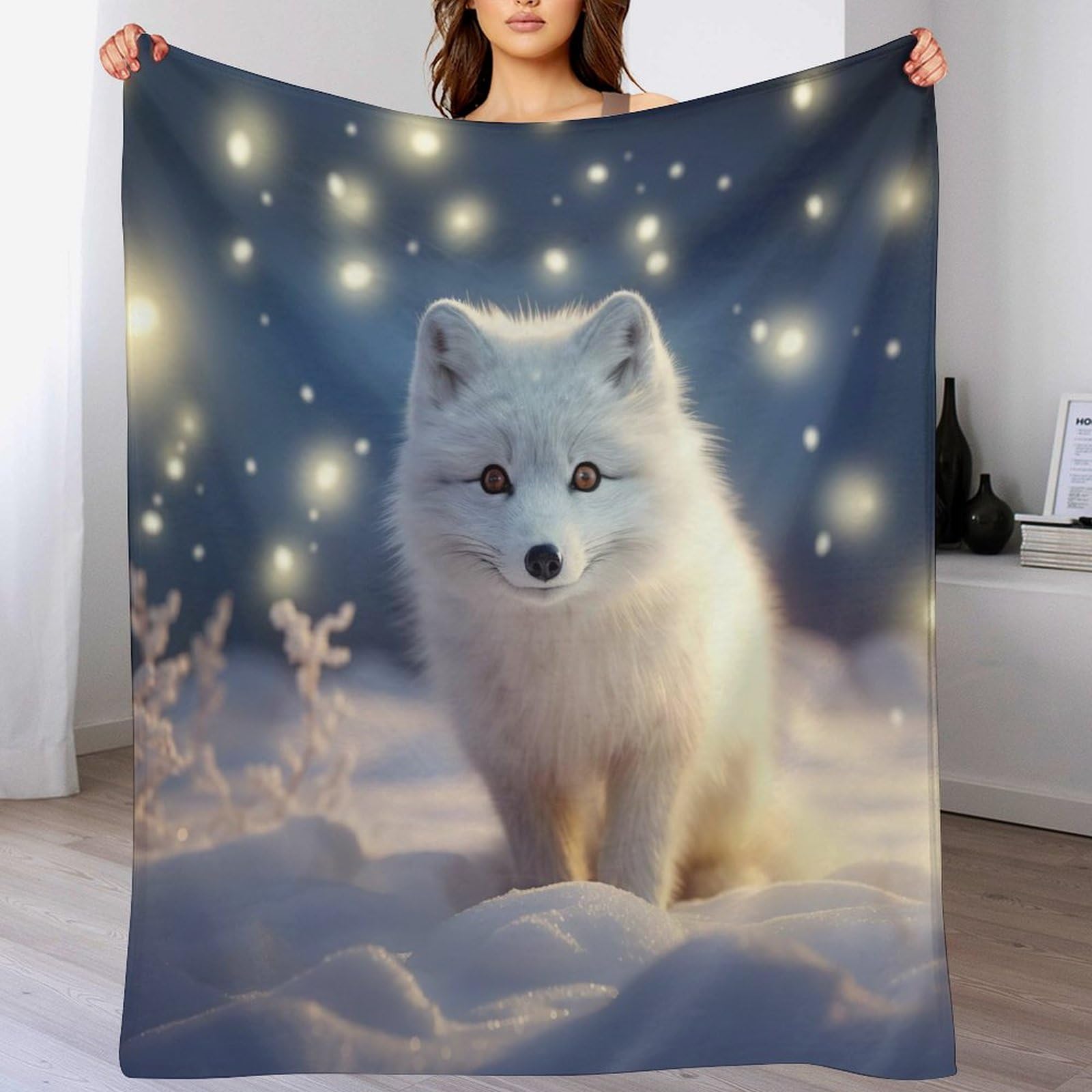 Couverture de lit renard flannel legere contre les soirees fraiches