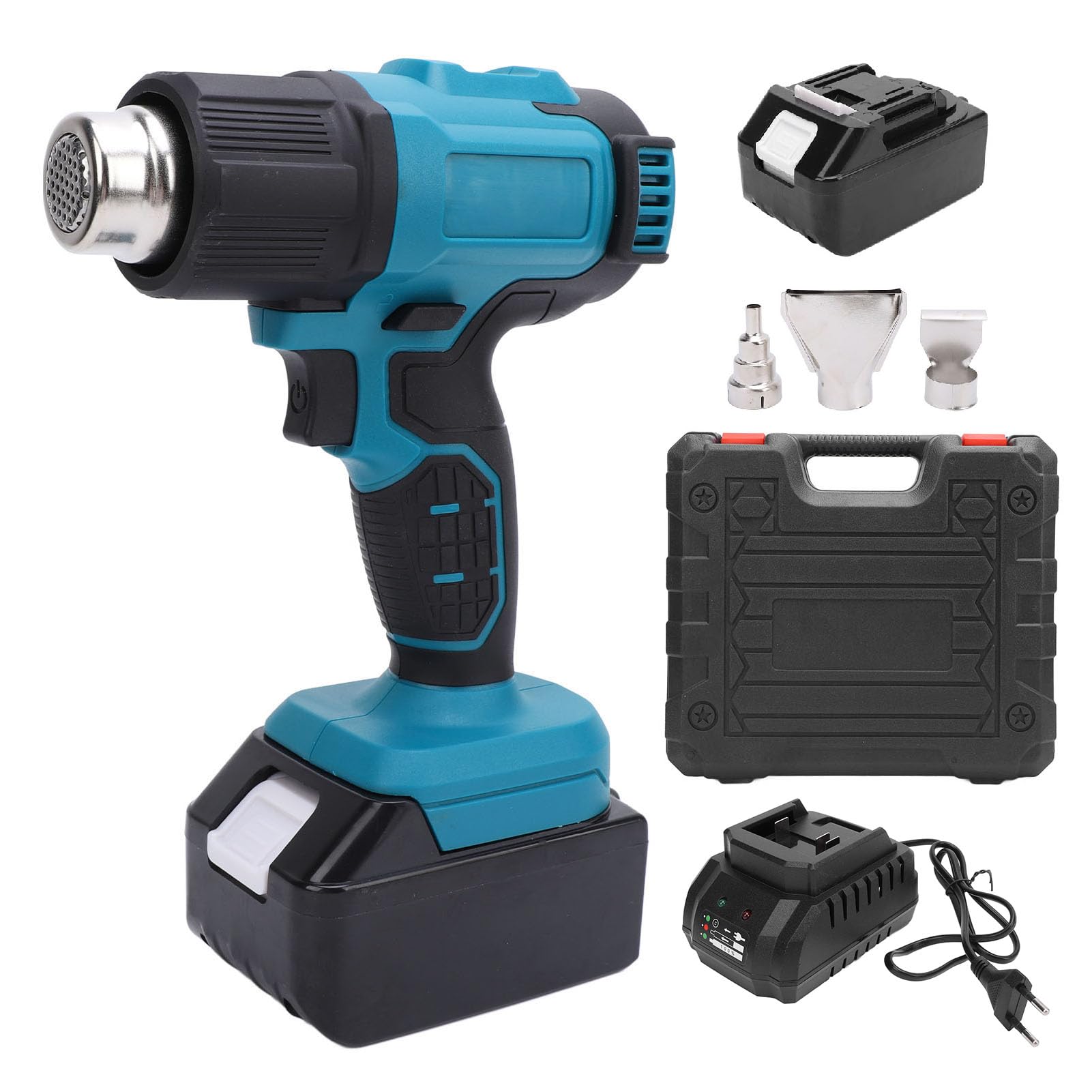 Pistola de calor inalámbrica con pantalla Digital LCD, equipo portátil de pistola de aire caliente para profesionales
