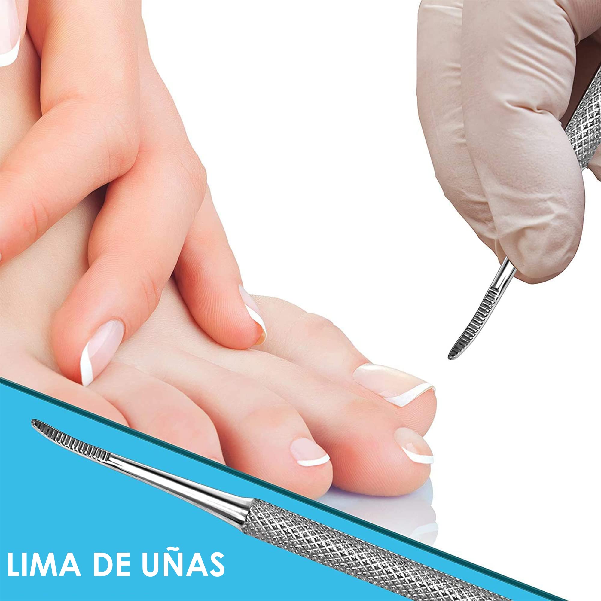 CANDURE - Pinzas cortaúñas para uñas espesas/cortaúñas, pedicura podólogo en bolsa de seguridad, 1 unidad - Profesional - Acero inoxidable - Plateado