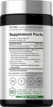 Horbaach Berberine Complex Supplement | 60 Vegan Capsules