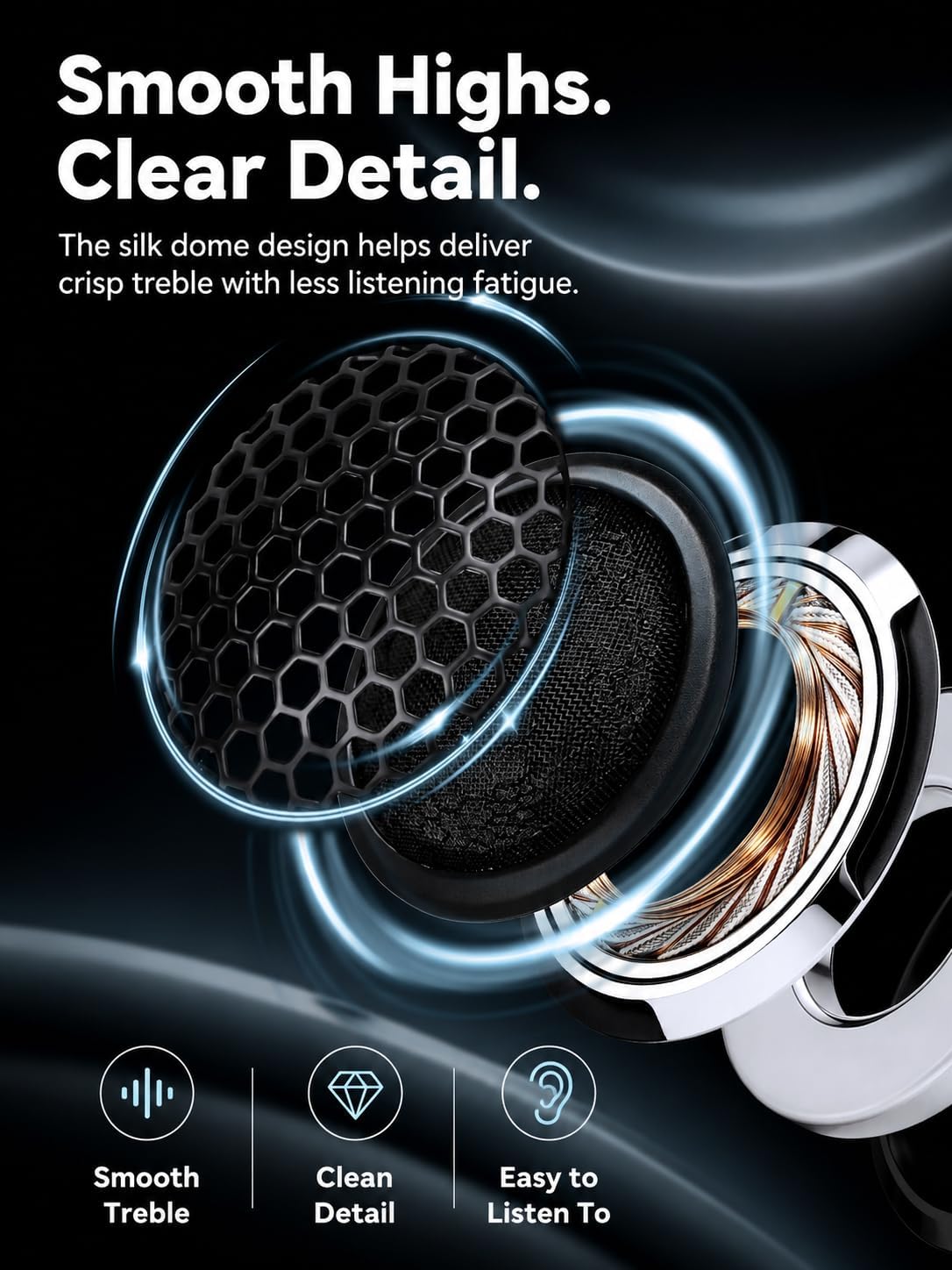 1 Inch Car Tweeters, 400W Peak 4 Ohm Silk Dome Tweeters for Car Audio, N48H Neodymium Magnet, CCAW Voice Coil, Ferrofluid Cooling, High-Pass Capacitors, Flush/Surface Mount, 2 Pack