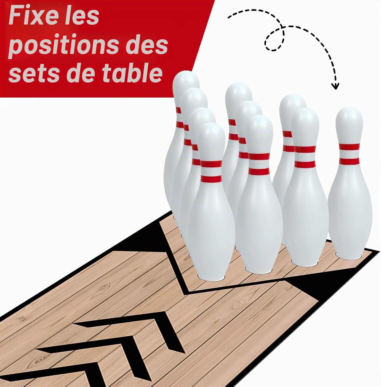 Mini jeu de bowling intérieur extérieur avec piste, quilles et balle, ensemble complet