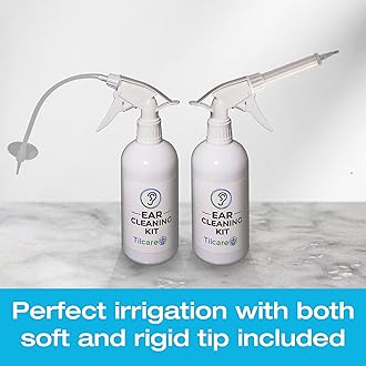 Tilcare Earwax Remover with Earwax Teat - Perfect Ear Cleaning Set - Ear Wash System for Adults & Children - Also Includes Basin, Syringe, Curette, Towel and 30 Tips