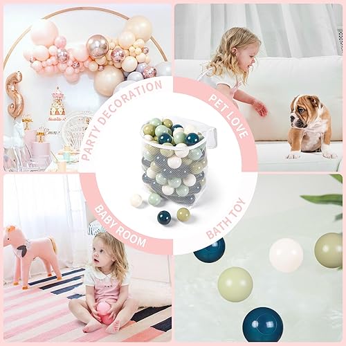 Miniatura 5 de TRENDPLAY Bolas de plástico para pozos de bolas, paquete de 100 bolas huecas, juego seguro y emocionante, perfecto para piscinas de bebés pequeños,