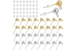 Hypoallergenic Earring Posts for Jewelry Making - 120 Pack