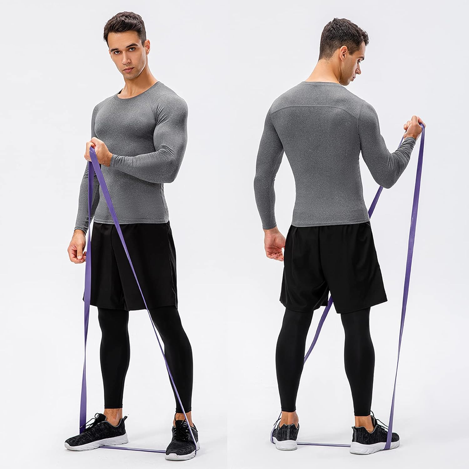 1/3 Pack Men's Compression Shirts Long Sleeve Athletic Workout Base Layer Quick Dry Fit Basketball Football Tops Undershirts - Image 6