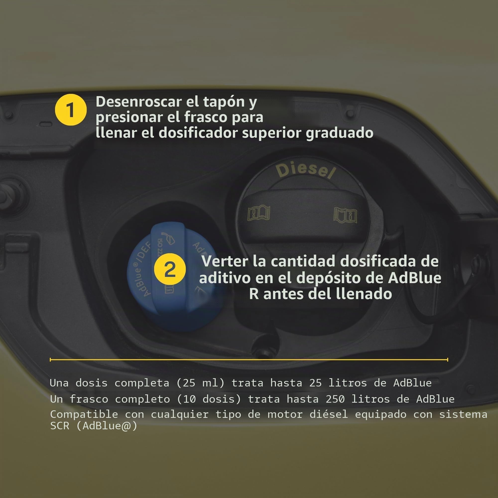 Bardahl - OptiBlue - Aditivo Antiincrustante para AdBlue, Mejora la Eficiencia, Limpia el Sistema SCR y Protege los Inyectores AdBlue, para Automóviles Diésel con SCR AdBlue, 250 ml