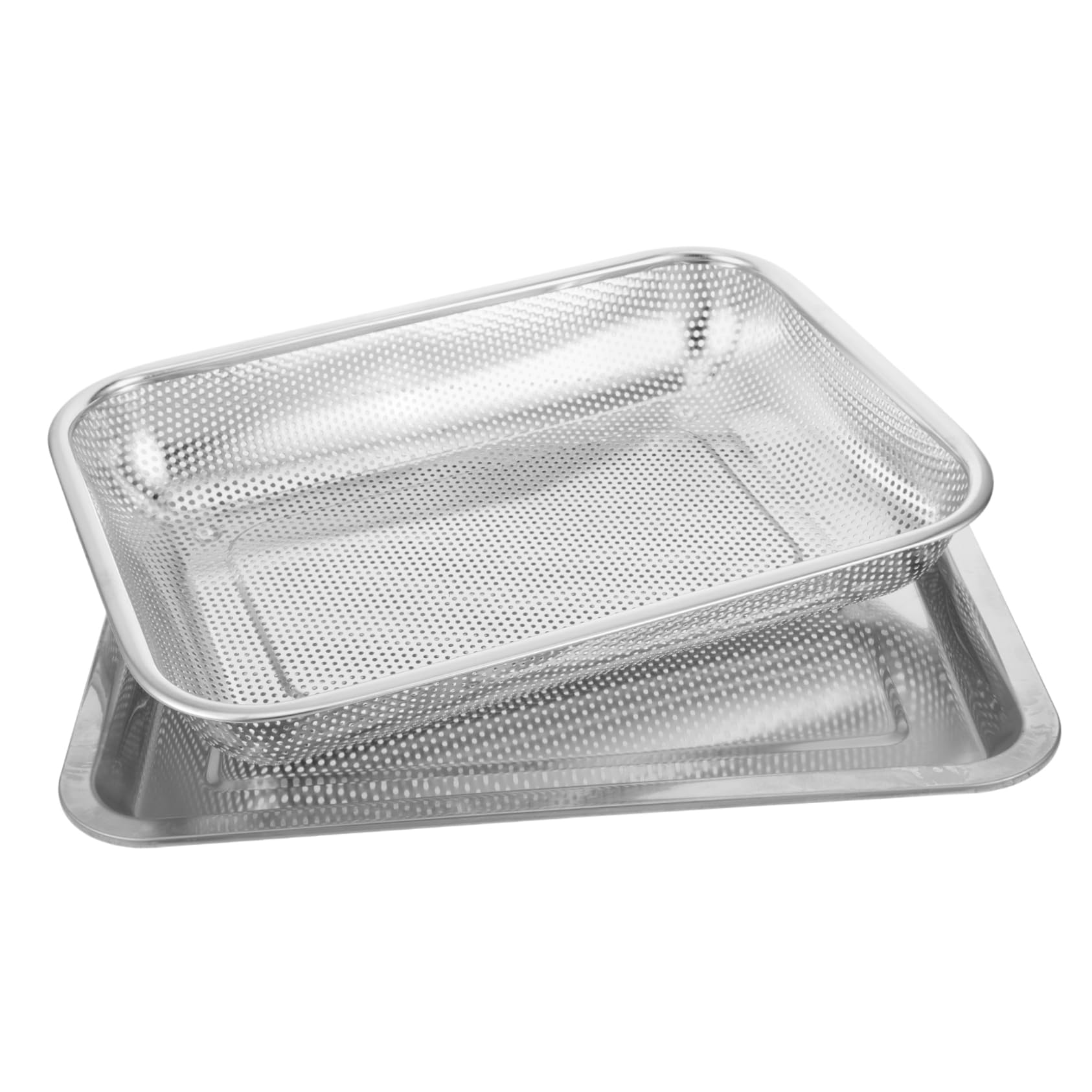 Acier Inoxydable Panier à Friture Égouttage Rapide, Argenté