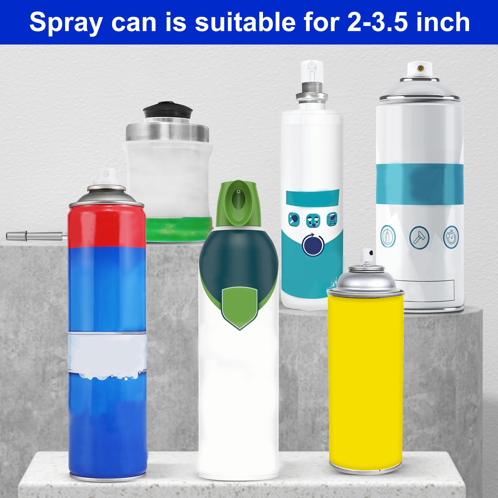 Spray Can Extension Pole Adaptor,Adjustment Sprayer Bracket Adaptor for Wasp/Hornet/Bee Spray Long Range,Spray Paint,Window Cleaner,Tree Pruning Sealer Spray,Spray Can Trigger Handle(Black)