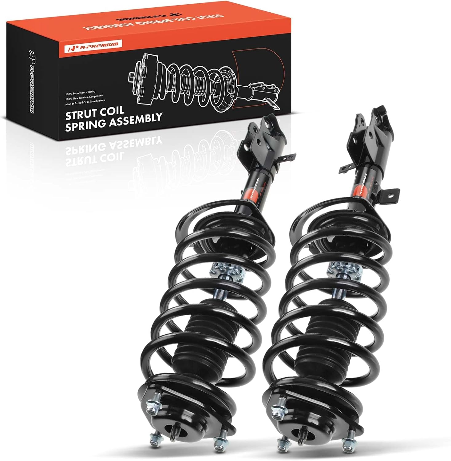 A-Premium Front Struts Compatible with Jeep Patriot [4WD] 2011-2017 - 2x Replacement Suspension Complete Strut Assembly Shock with Coil Spring