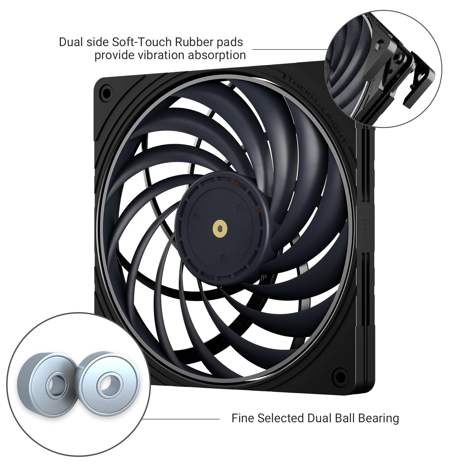 Thermalright TL-B14015 - Ventilador delgado para ordenador (1600 rpm)