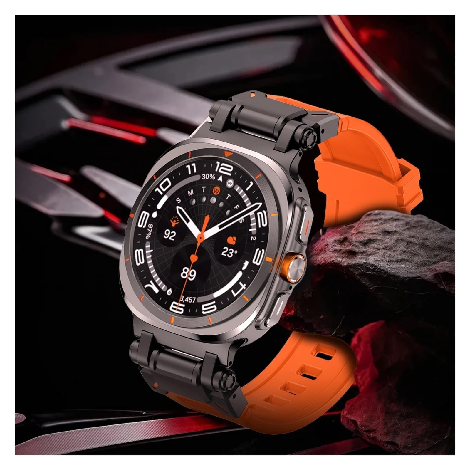 Bracelet en caoutchouc pour Samsung Galaxy Ultra 47mm, en Silicone souple, pour Galaxy 7 ULTRA 47MM, sans espaces, Bracelet Correa