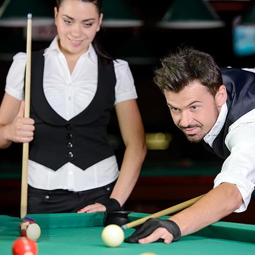 Miniatura 5 de AccEncyc Guantes de billar universales con 3 dedos, guantes de billar, para mano izquierda y derecha, transpirables, elásticos, para espectáculos,