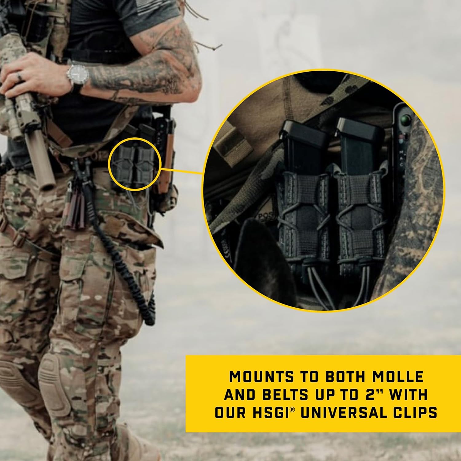 High Speed Gear Single Pistol Taco Mag Pouch | Universal Pistol Magazine Holster | Rapid Response and MOLLE Compatible