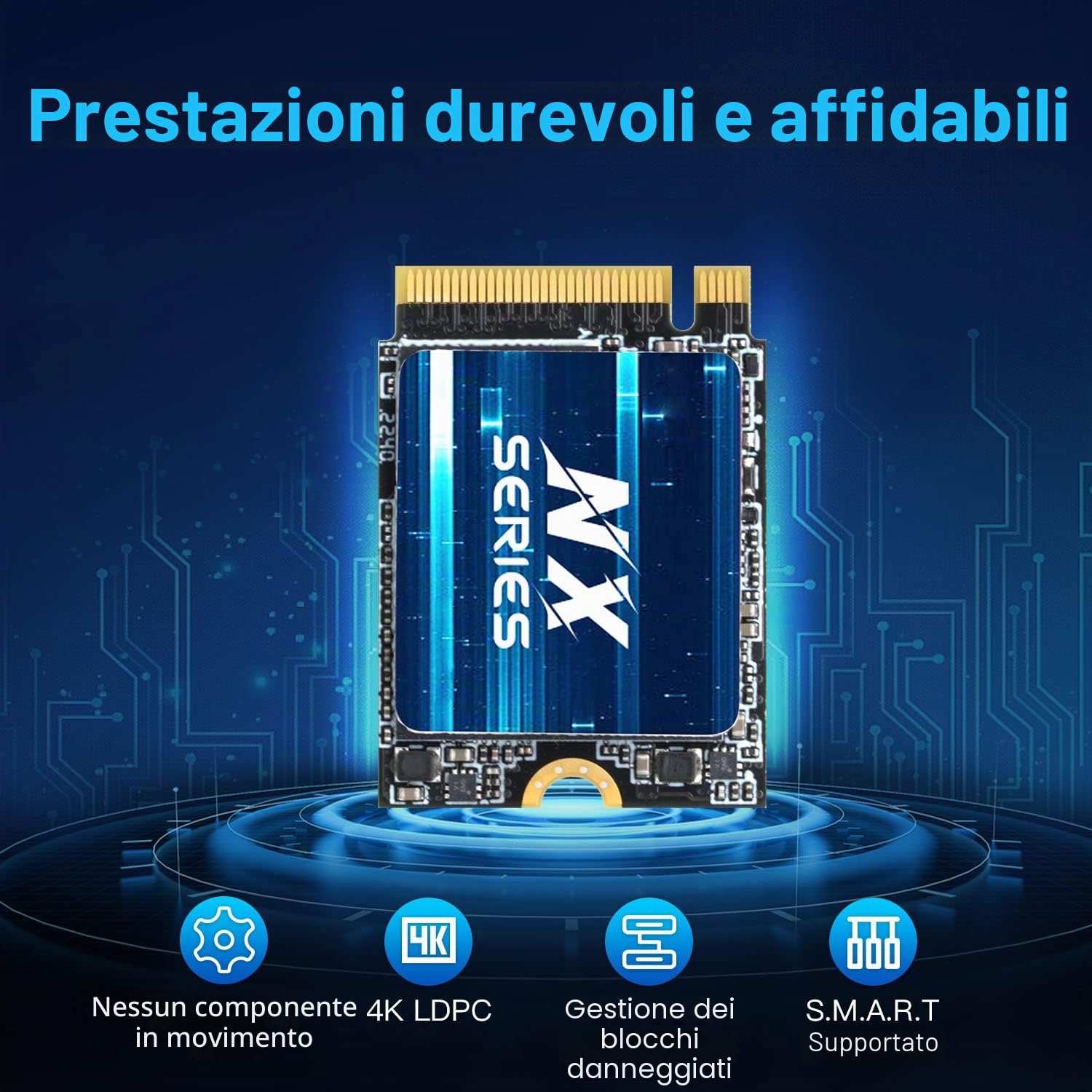 KingSpec 256 GB M.2 2230 SSD, M2 NVMe SSD Gen3x4 - Velocità di lettura fino a 3500 MB/s, PCIe3.0 interno compatibile con Desktop/Portatile/Surface/Laptop 3