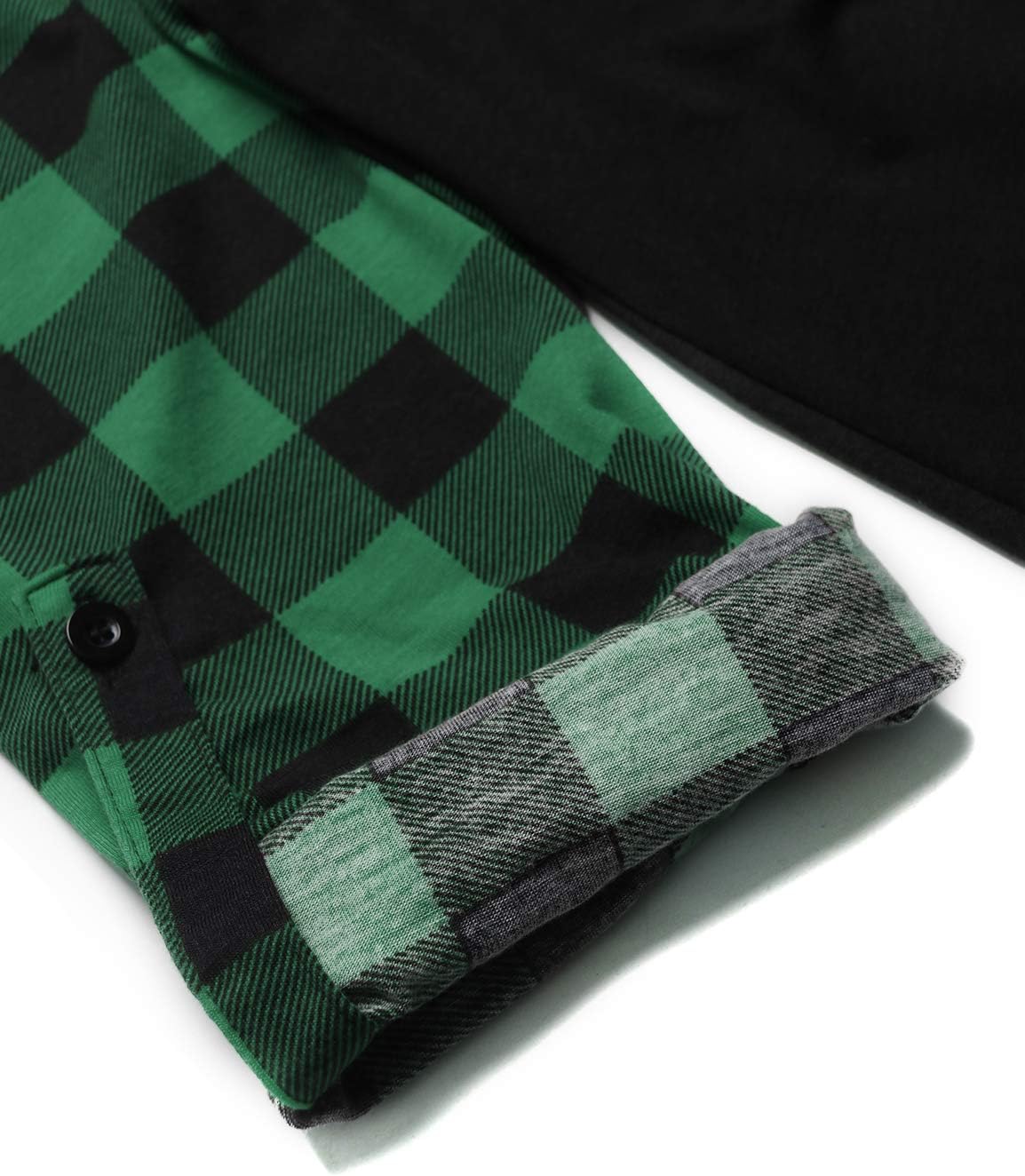 MOQIVG Womens Long Sleeve Contrast Collar Shirts Trendy Casual Plaid Patchwork Tunic Tops - Image 5