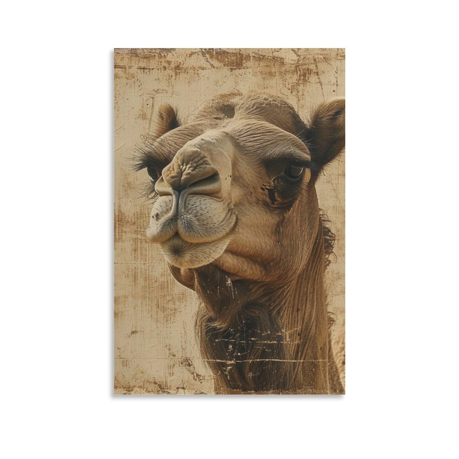 DHBANEIOK Camel Art - Oil Paintings Reproduction Modern Giclee Canvas Print Artwork Pictures on Canvas Wall Art for Home Office Decorations 16x24inch(40x60cm)