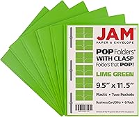 Vista 6 de JAM Paper Carpeta de presentación plástica POP de dos bolsillos