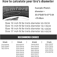 Vista 5 de Bear and Mountain - Cubierta de neumático de repuesto para neumáticos, impermeables, ajuste universal para remolque, RV, SUV, camión, caravana