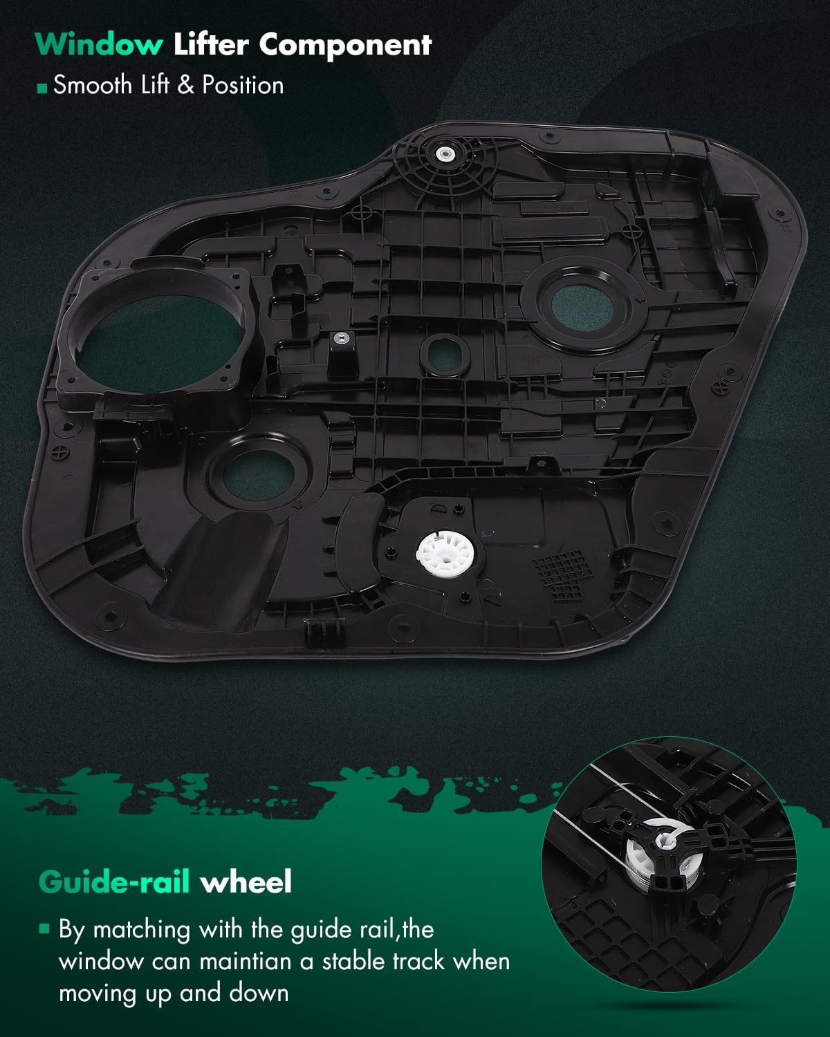 SCITOO Rear Right Passenger Side Power Window Regulator without Motor Compatible with 2016-2020 for Kia for Sorento, 83481C5000