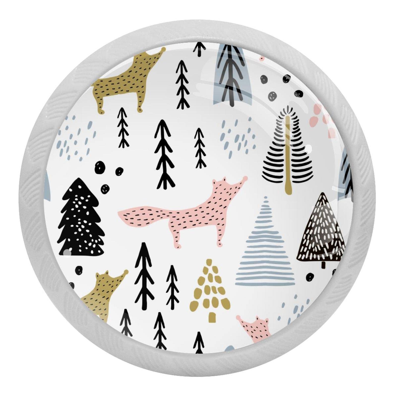 Poignée de placard fluorescente renard : lot de 4 boutons de cuisine visibles dans le noir