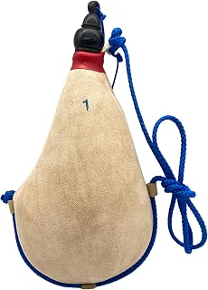 UYUNIX Bota de Vino Premium - Artesana de Piel de Cabra en Color Natural Interior de Látex Sin Goteo Cantimplora para bebidas Disponible en 1L 1.5L y 2L