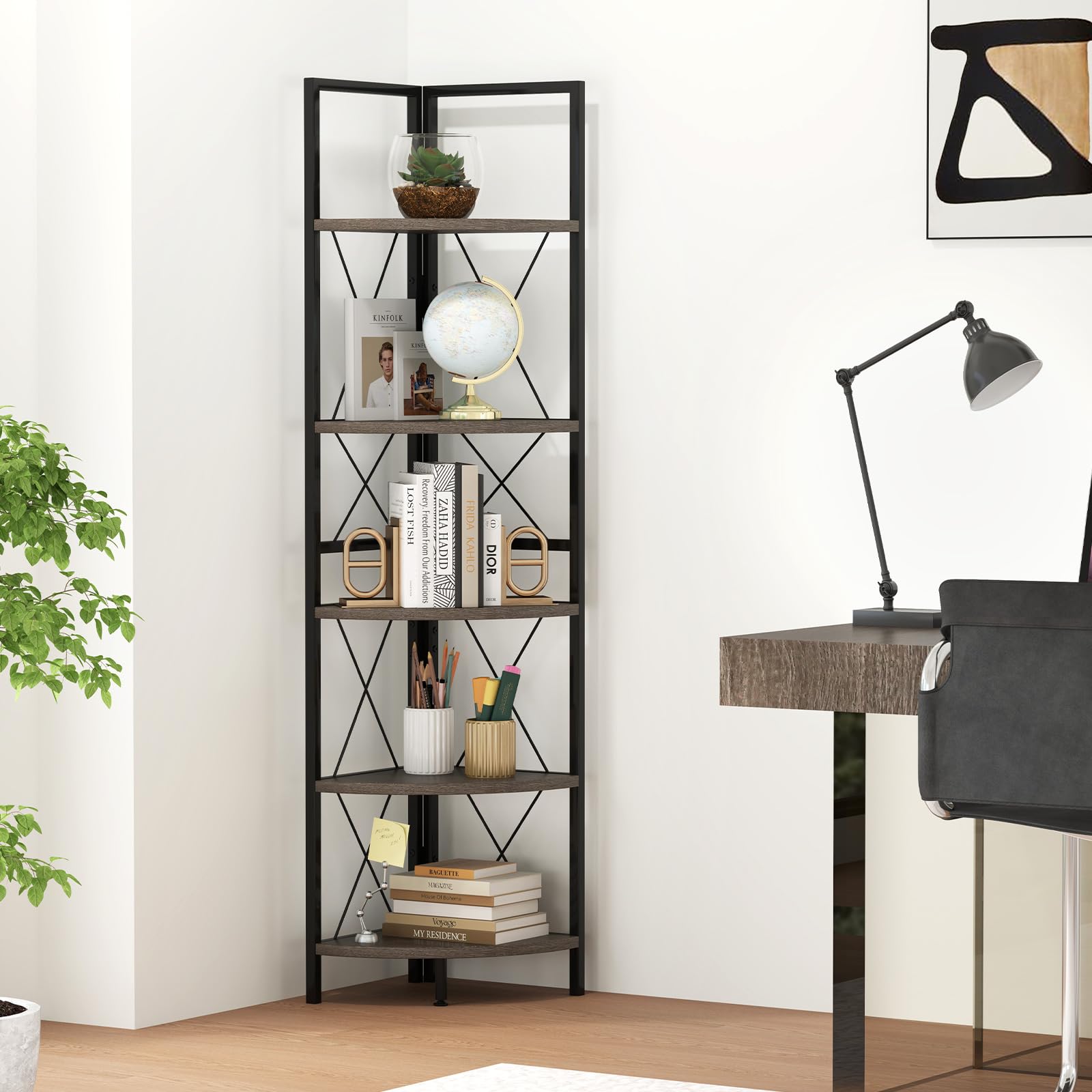 フクれいみシェルフ Amazon.com: Giantex 5-Tier Corner Shelf, 63