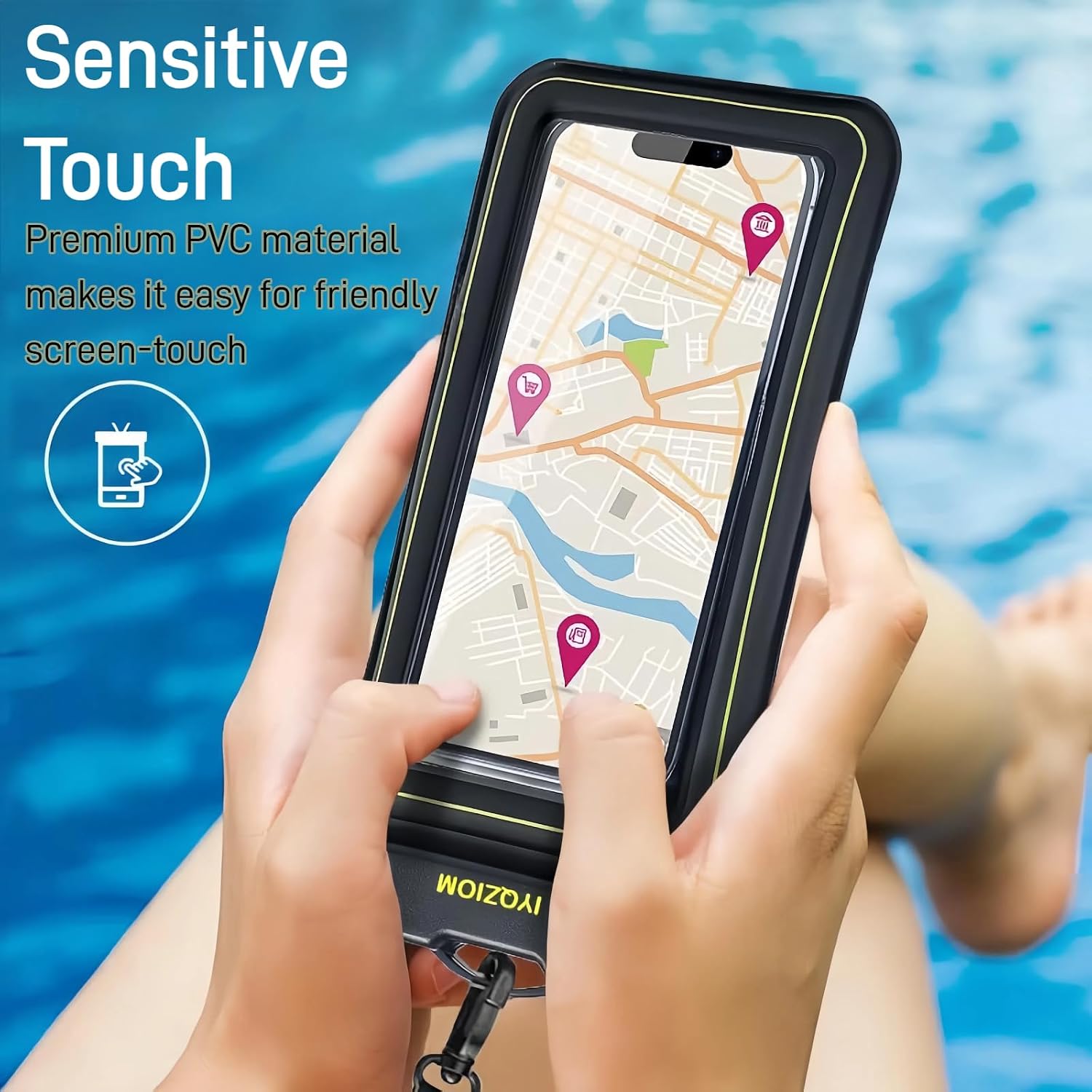 Floating Waterproof Phone Case 2 Pack,IP68 Waterproof Phone Pouch,Suitable for iPhone,Samsung,Motorola,and All Series of Phones with Screens Below 8.3 Inches,Ideal for Water Activities/Beach/Travel.