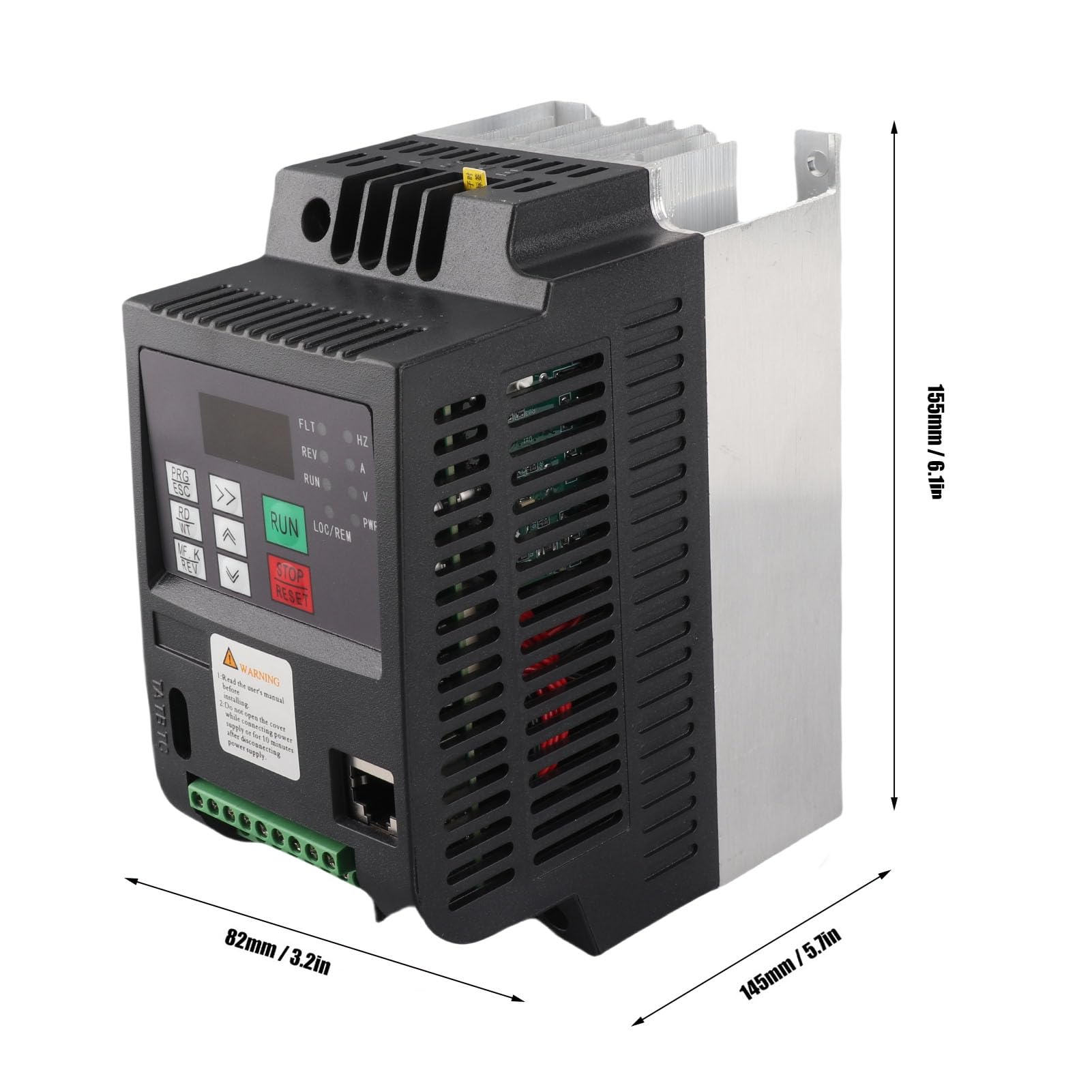 FTVOGUE NFLIXIN Inversor de Frecuencia Variable ABS Aluminio Solar Fotovoltaico Bomba Convertidor de Accionamiento DC200 400V Entrada 2.2KW AC 3PH 0 220V para Usuarios de Control de Bombas de Agua