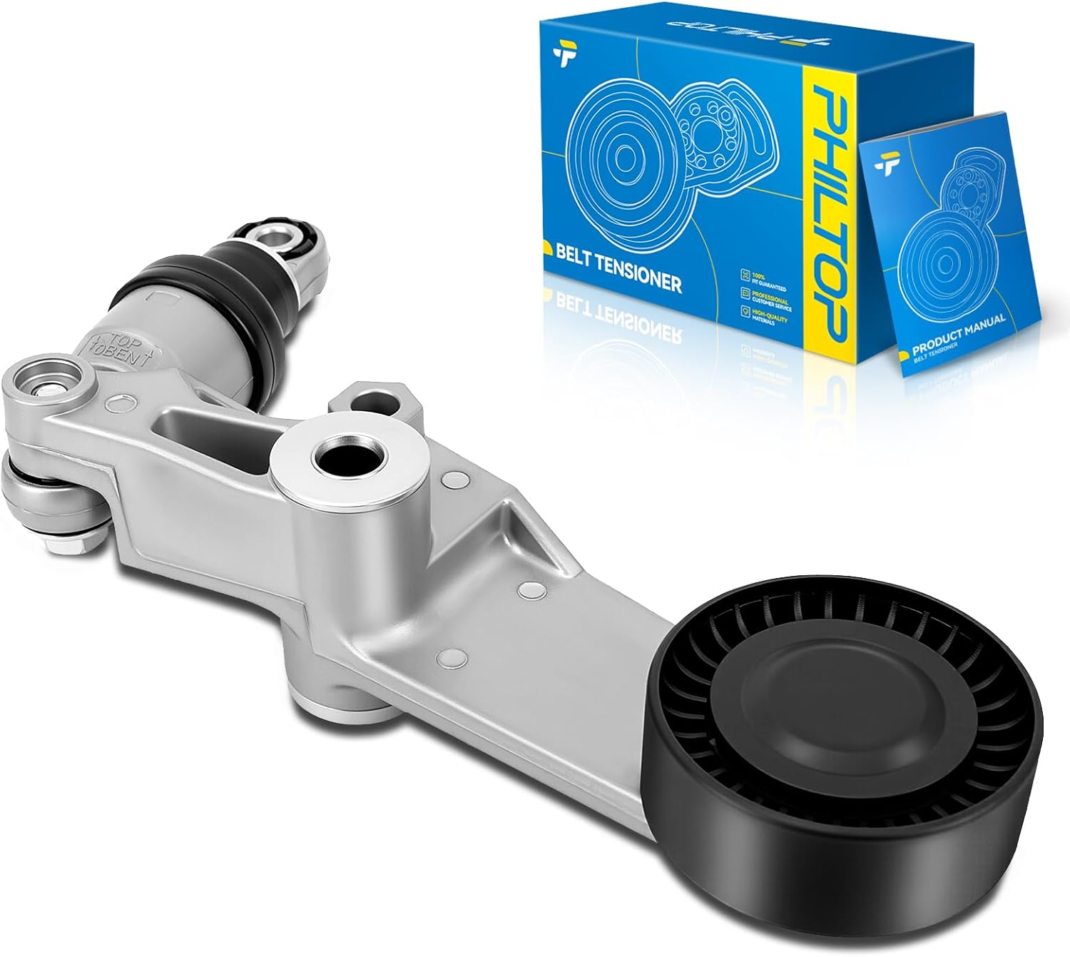 PHILTOP Belt Tensioner Assembly with Pulley for Toyota Corolla and Related Models