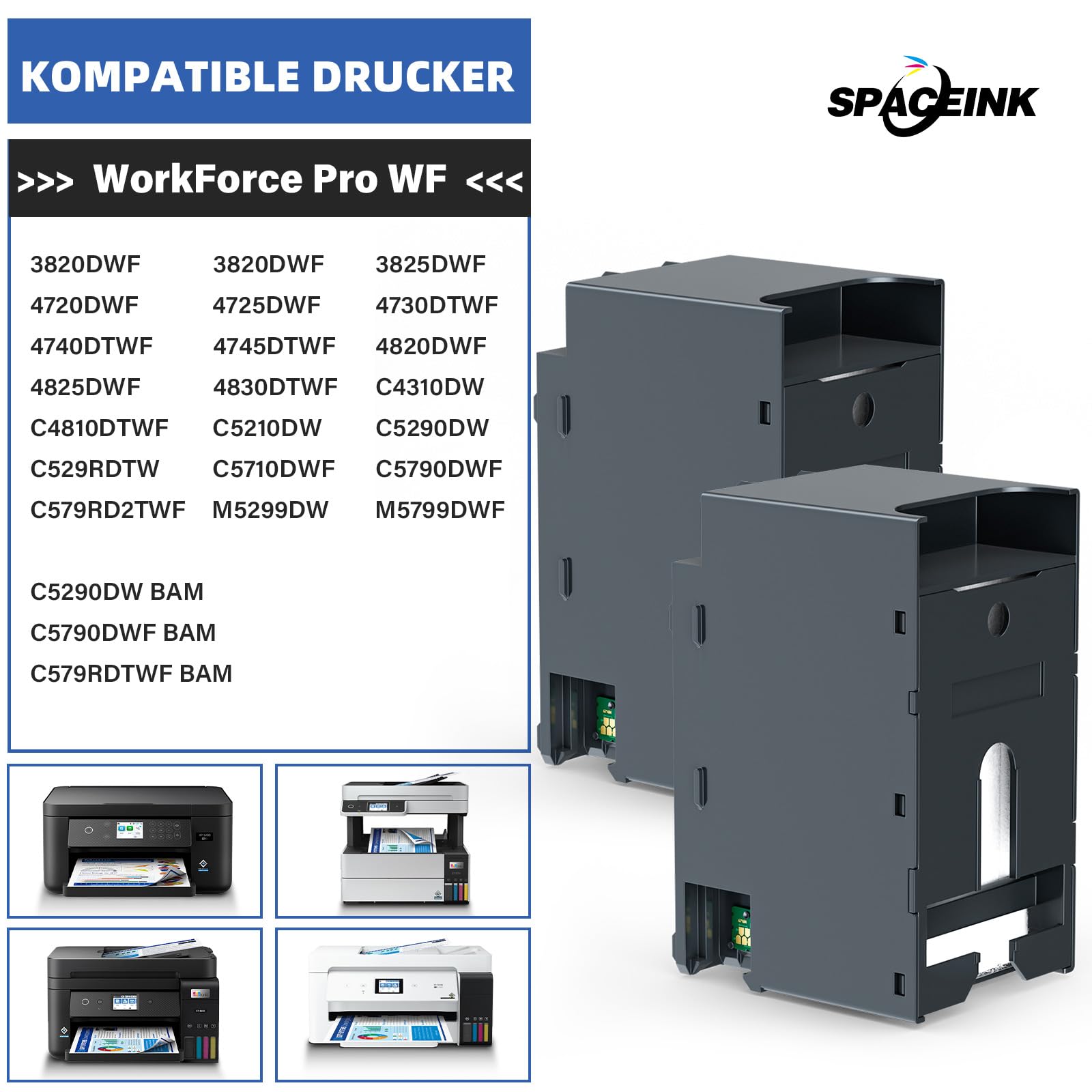 T6715 T6716 Tintenwartungsbox Kompatibel Mit Epson T-6715 T-6716 Wiederaufbereitet Für Workforce Pro WF-4720 WF-4730 WF-4740 WF-3820 WF-4820 WF-4830 ET-8700 WF-4734 WF-C5790 WF-M5 799 WF-C5710