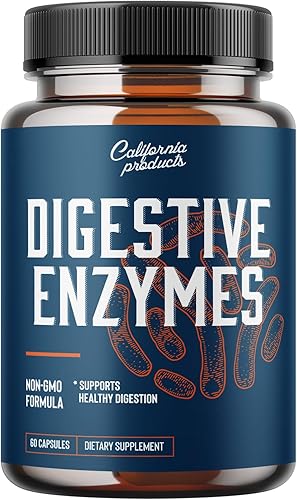 Cápsulas de enzimas digestivas puras con lipasa amilasa proteasa - Ayuda al sistema digestivo Refuerzo natural del sistema inmunológico - Descompone