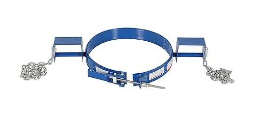 Miniatura 3 de Vestil Anillo de tambor inclinable de acero TDR-30, acero al carbono pintado, capacidad de 1200 libras