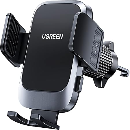 UGREEN Handyhalterung Auto 360° Drehbar Handyhalter Auto Lüftung mit Metallischer Hakenclip EIN-Knopf-Release Kfz Handyhalterung kompatibel mit iPhone 14 Pro Max Galaxy S23 Ultra S23+ usw.